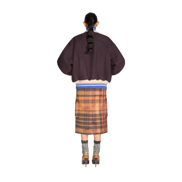 Embroidered wool bomber in Auber - Image 4