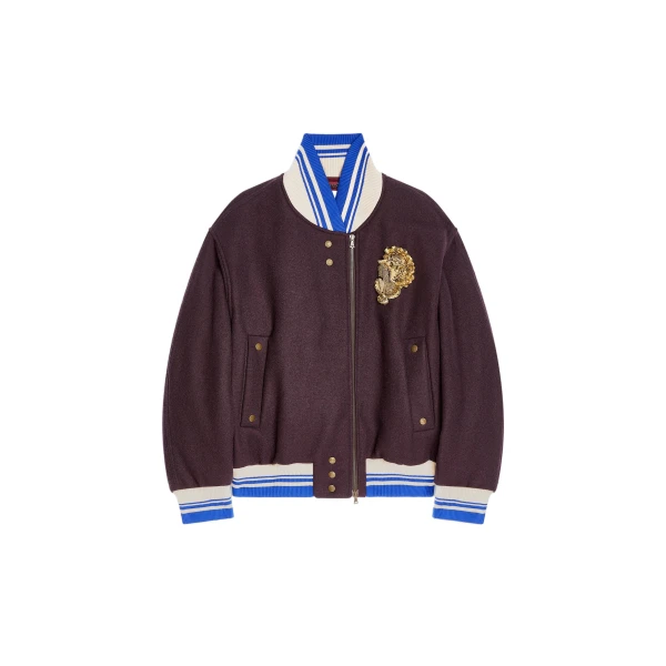 Dries Van Noten Embroidered wool bomber in Auber | Jackets | Coveti