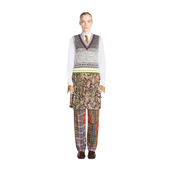 Fitted cashmere top in Ecru - Image 2