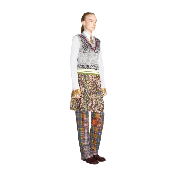 Fitted cashmere top in Ecru - Image 3
