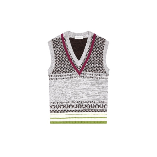 Dries Van Noten Fitted cashmere top in Ecru | Knitwear | Coveti