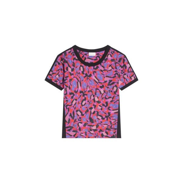 Dries Van Noten Fitted contrast tee in Fuchsia | Tops | Coveti