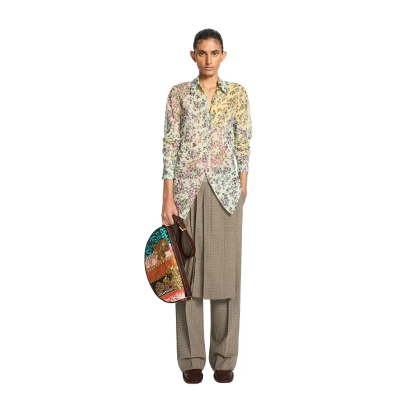 Fitted jacquard shirt in Mint - Image 2