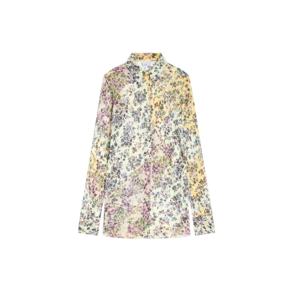 Fitted jacquard shirt in Mint