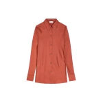Dries Van Noten Fitted viscose shirt in Rust | Tops | Coveti