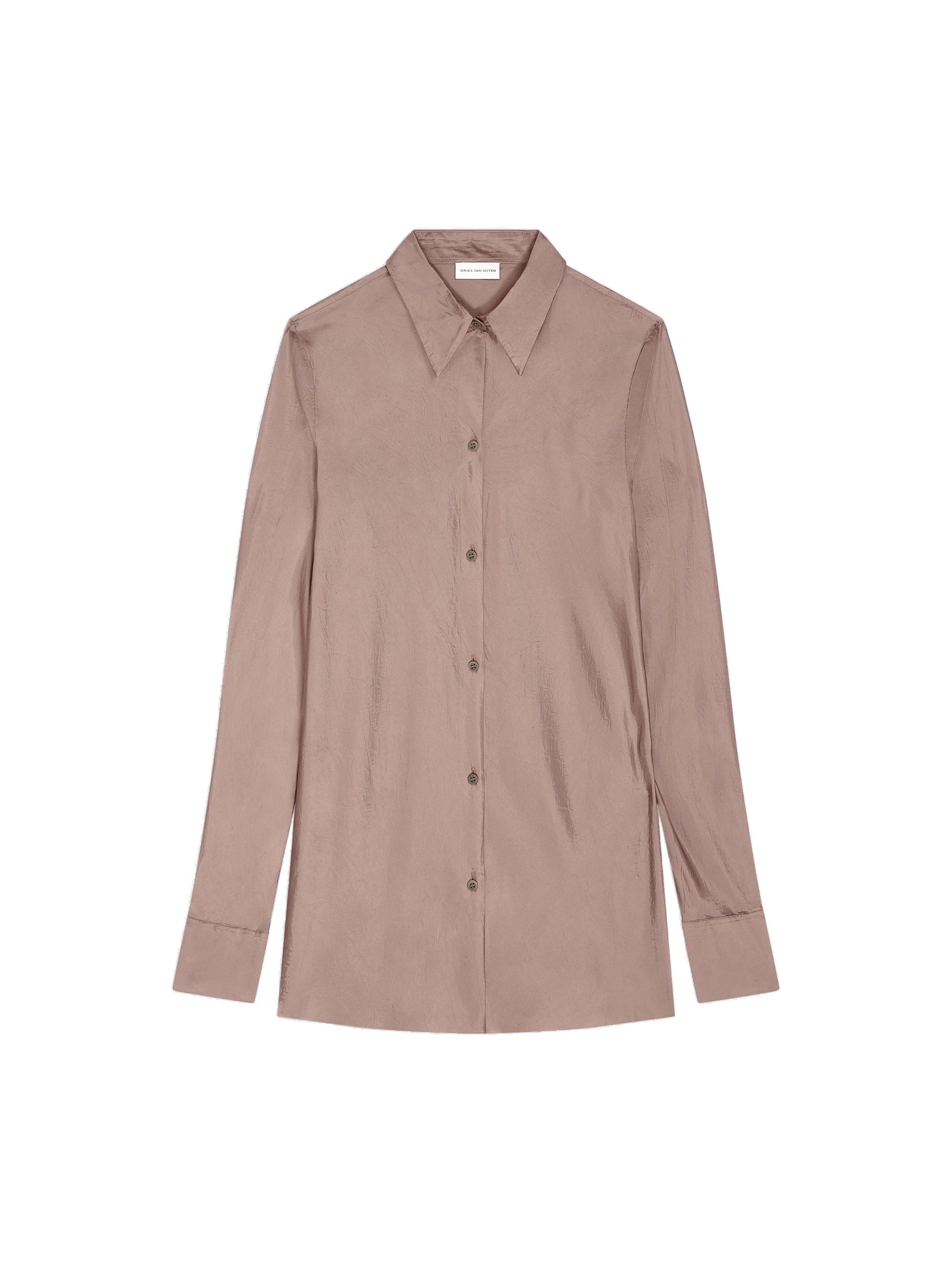 Dries Van Noten Fitted viscose shirt in Stone | Tops | Coveti Dries Van Noten Fitted viscose shirt in Stone | Tops | Coveti