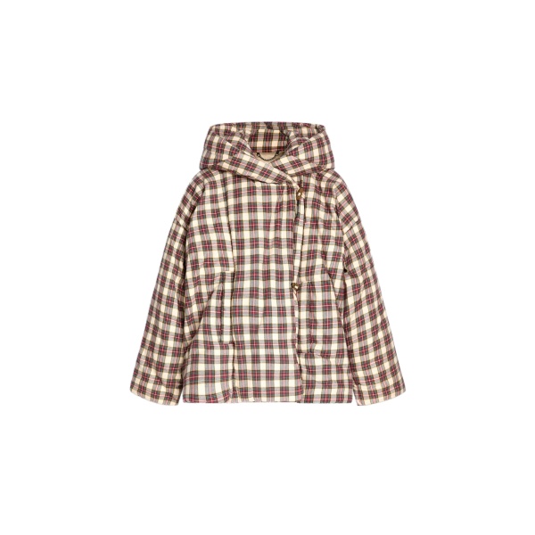 Dries Van Noten Flannel puffer jacket in Ecru | Jackets | Coveti