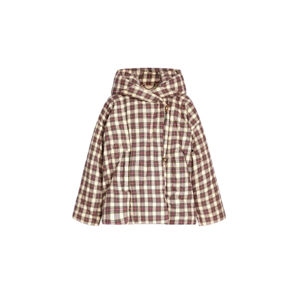 Dries Van Noten Flannel puffer jacket in Ecru | Jackets | Coveti
