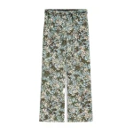 Dries Van Noten Flared floral trousers in Sky | Pants | Coveti