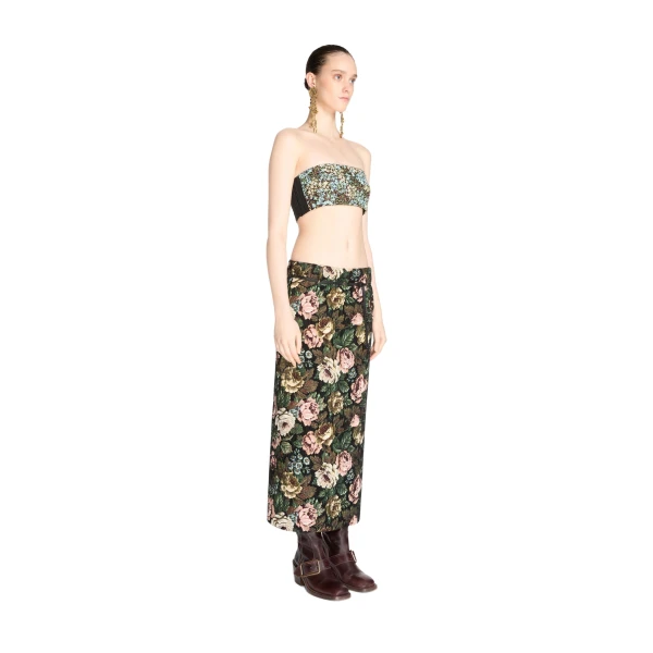 Floral bandeau top in Sky - Image 3