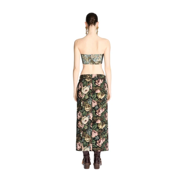 Floral bandeau top in Sky - Image 4