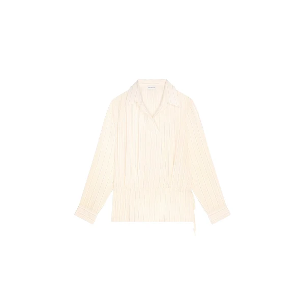 Dries Van Noten Fluid wrap top in Off White | Tops | Coveti