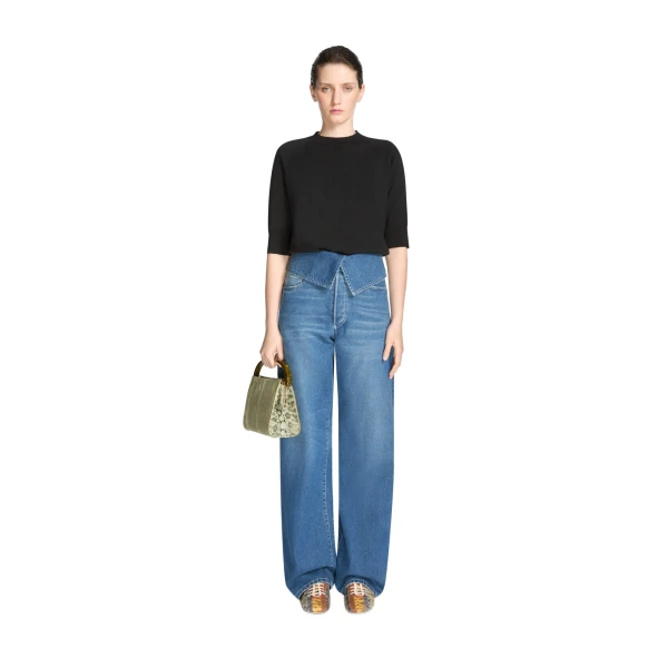 Folded denim pants in Blue - Image 2