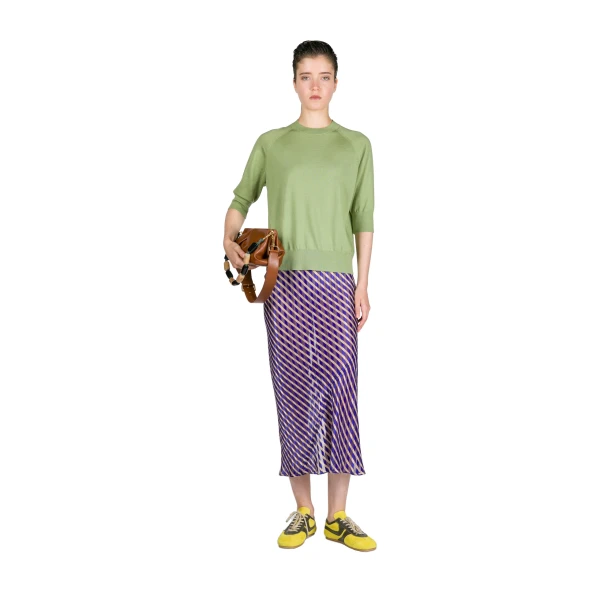 Folded leather clutch in Tan - Image 6