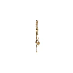 Dries Van Noten Fringed stud pendant earrings in Old Brass