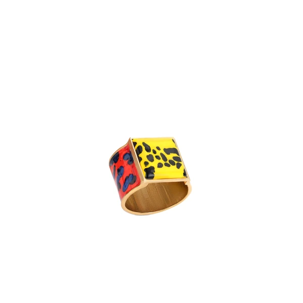 Handmade painted bracelet in Red - Image 4