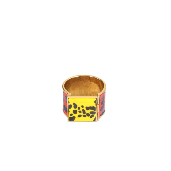 Handmade painted bracelet in Red