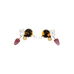 Dries Van Noten Handmade painted earrings