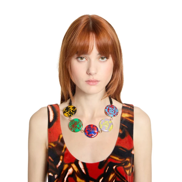 Handmade painted necklace - Image 2
