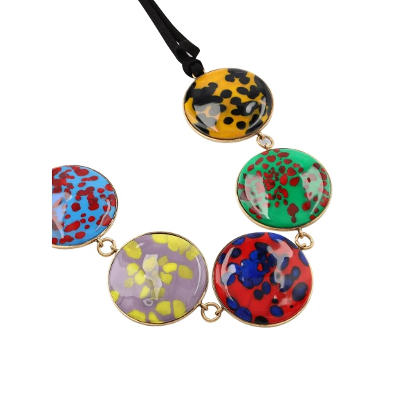 Handmade painted necklace - Image 4