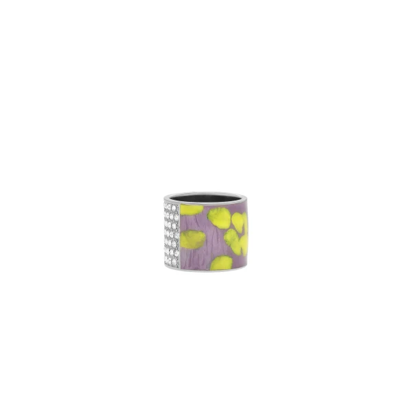 Handmade painted ring in Lilac