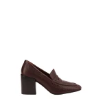 Dries Van Noten Heeled leather loafers in Burgundy