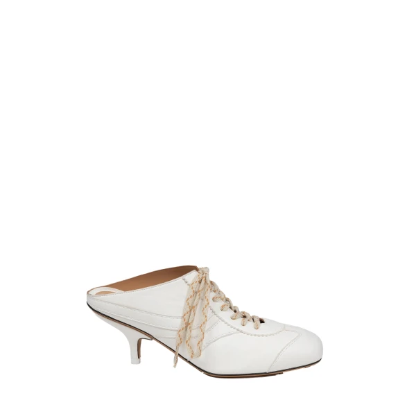 Heeled sneaker mules in White - Image 2