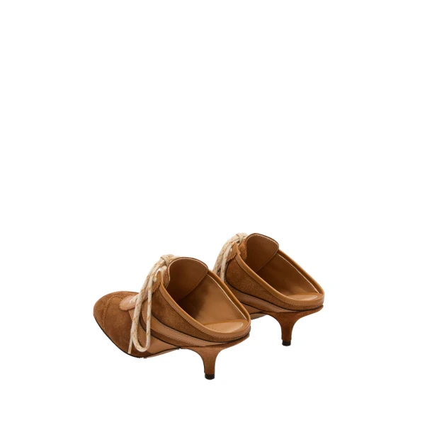 Heeled suede sneakers in Tan - Image 4