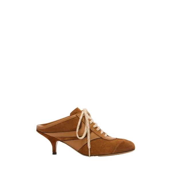 Dries Van Noten Heeled suede sneakers in Tan