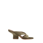 Dries Van Noten Heeled velvet mules in Green