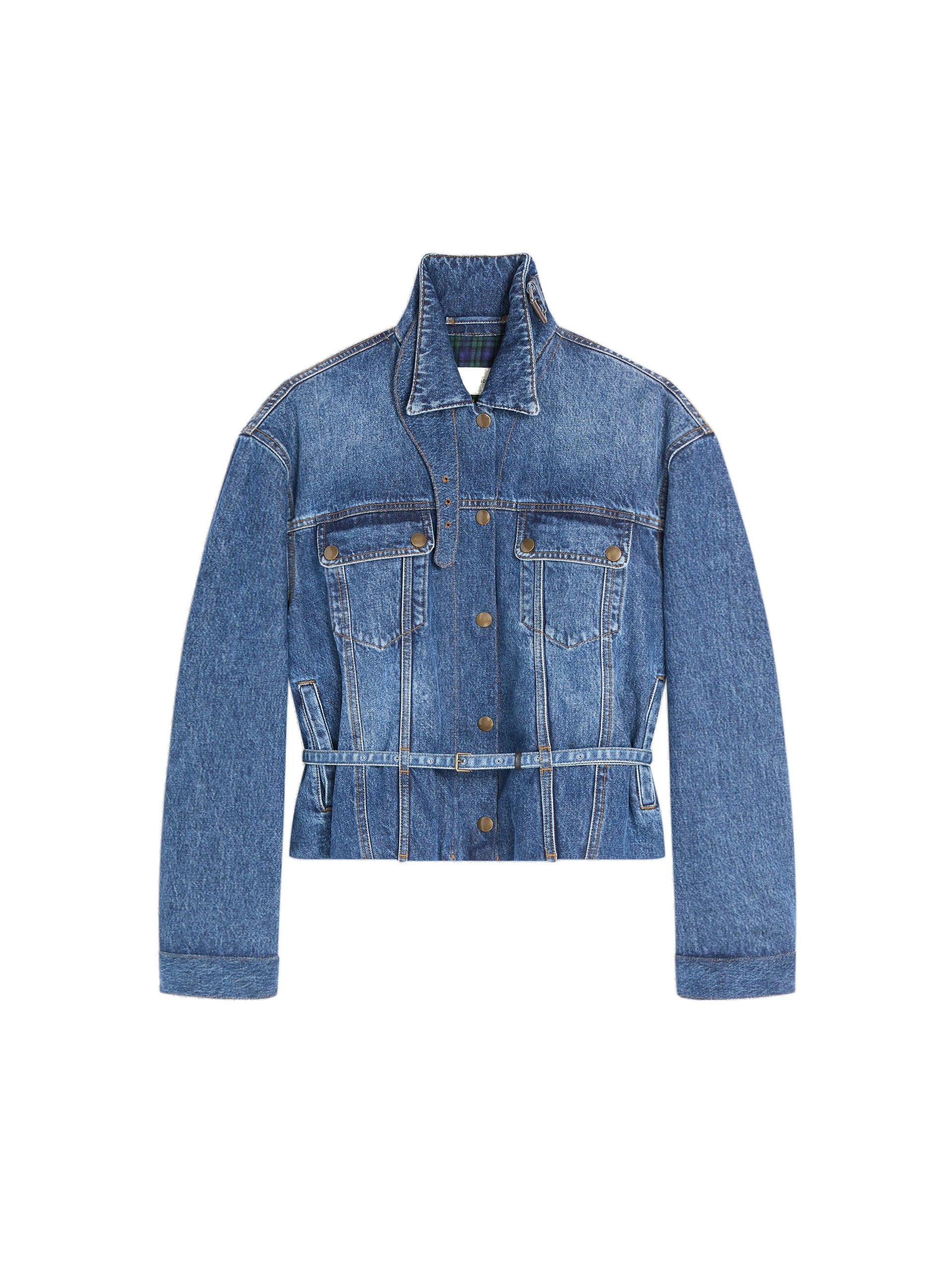 Dries Van Noten High collar denim jacket in Blue | Jackets | Coveti Dries Van Noten High collar denim jacket in Blue | Jackets | Coveti