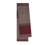 Dries Van Noten Jacquard cashmere scarf in Wine