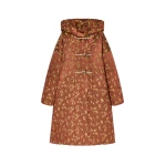 Dries Van Noten Jacquard duffel coat in Rust | Coats | Coveti