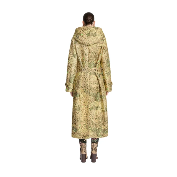 Jacquard duffle coat in Sand - Image 4