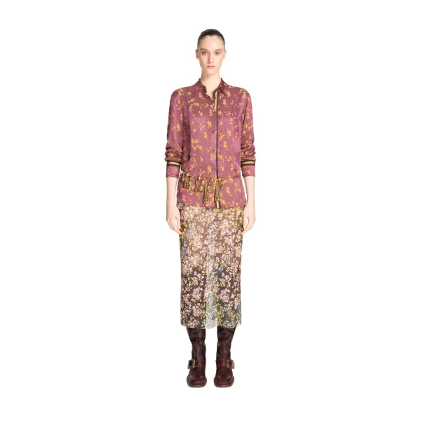 Jacquard shirt in Purple - Image 2
