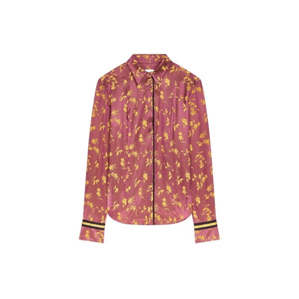 Dries Van Noten Jacquard shirt in Purple | Tops | Coveti
