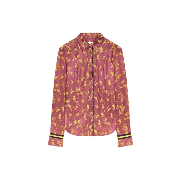 Dries Van Noten Jacquard shirt in Purple | Tops | Coveti
