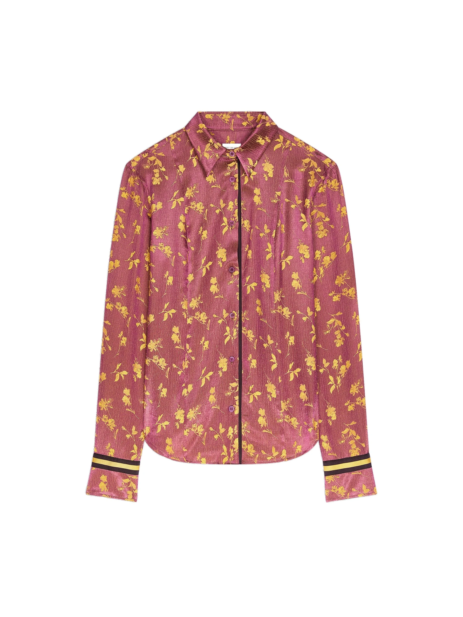 Dries Van Noten Jacquard shirt in Purple | Tops | Coveti Dries Van Noten Jacquard shirt in Purple | Tops | Coveti