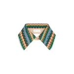 Dries Van Noten Jacquard wool collar in Champagne