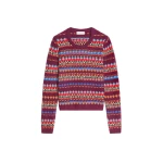 Dries Van Noten Jacquard wool sweater in Bordeaux | Knitwear | Coveti