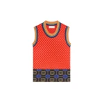 Dries Van Noten Jacquard wool sweater in Light Red | Knitwear | Coveti