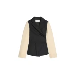 Dries Van Noten Knitted sleeves wool blazer in Black | Jackets | Coveti