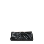 Dries Van Noten Large leather clutch in Black