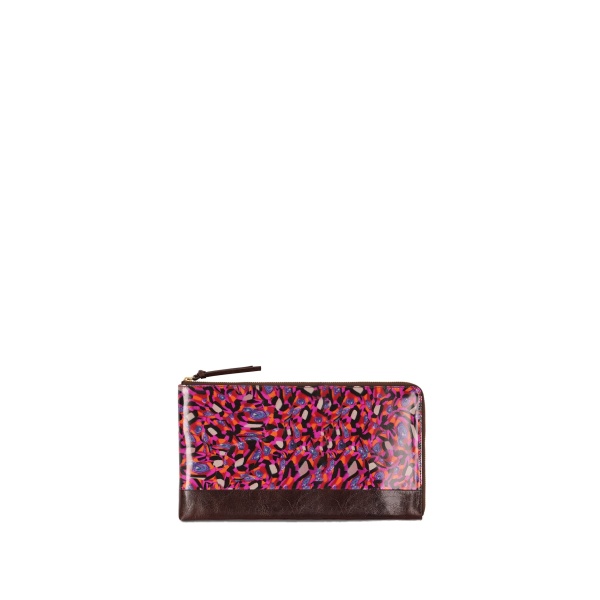 Dries Van Noten Large leather wallet in Fuchsia