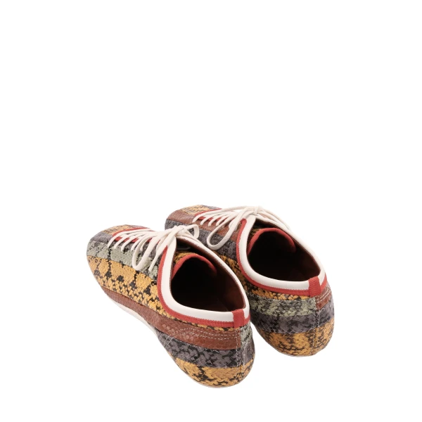 Leather ballerina sneakers in Tan - Image 4
