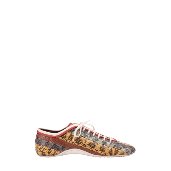 Dries Van Noten Leather ballerina sneakers in Tan