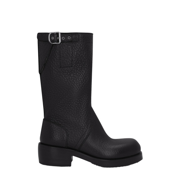 Dries Van Noten Leather biker boots in Black