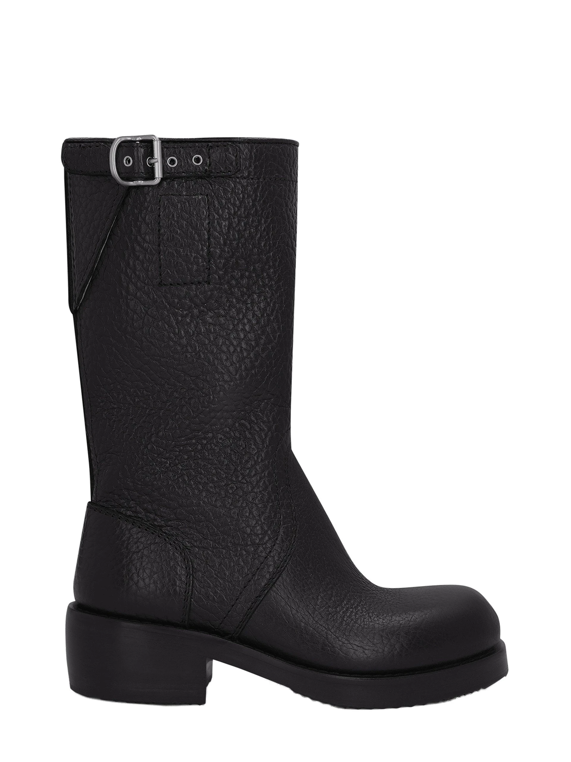 Dries Van Noten Leather biker boots in Black | Boots | Coveti Dries Van Noten Leather biker boots in Black