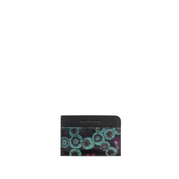 Leather cardholder in Purple - Image 2