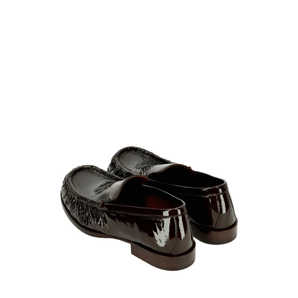 Leather loafers in Olive - Image 4